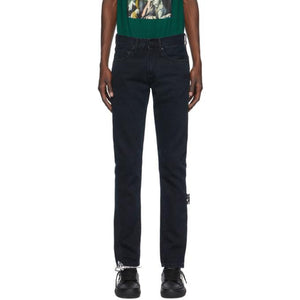 Off-White Black Diag Slim Jeans