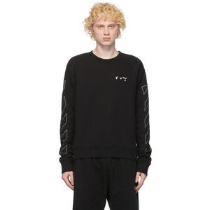 Off-White Black Diag Slim Sweatshirt