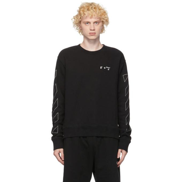 Off-White Black Diag Slim Sweatshirt