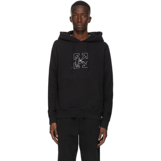 Off-White Black Logo Workers Hoodie
