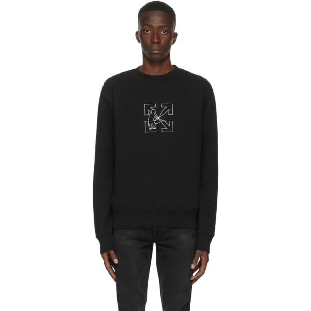 Off-White Black Logo Workers Sweatshirt