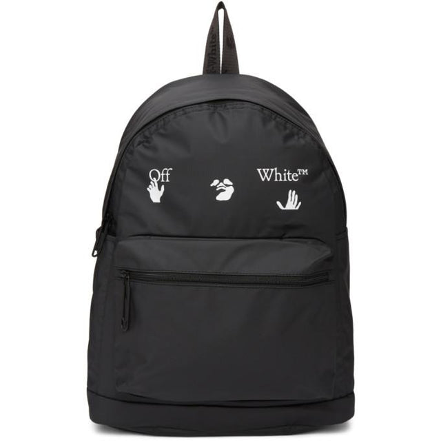 Off-White Black Matte Logo Backpack