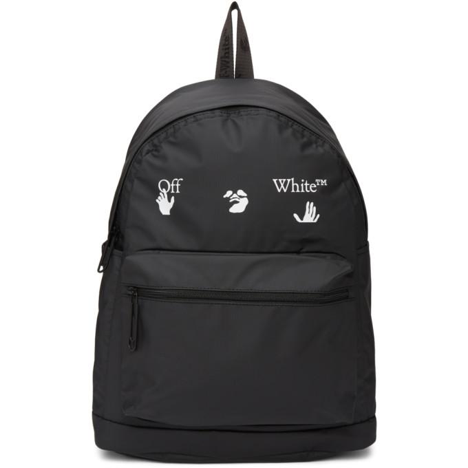 Off-White Black Matte Logo Backpack