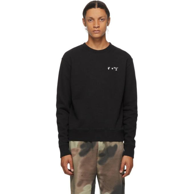 Off-White Black New Logo Slim Sweatshirt