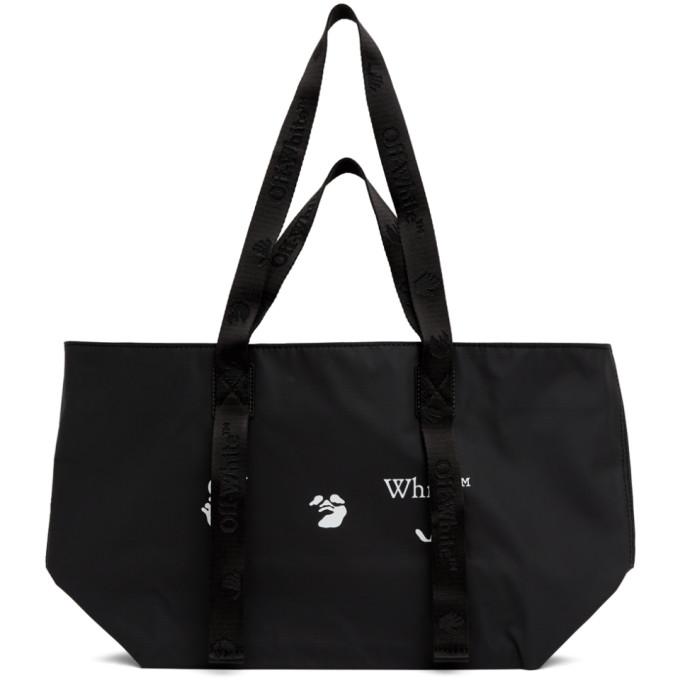 Off-White Black PVC Small Logo Tote