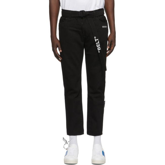 Off-White Black Slim Low Crotch Jeans