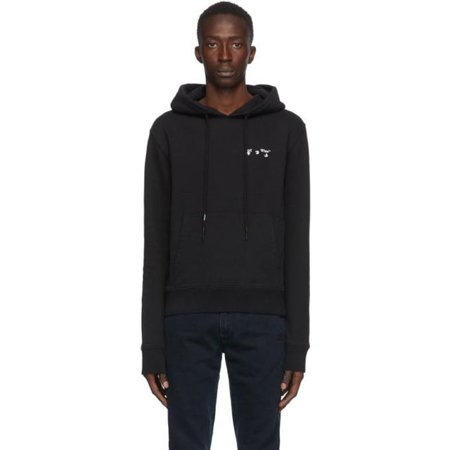 Off-White Black Small Logo Slim Hoodie