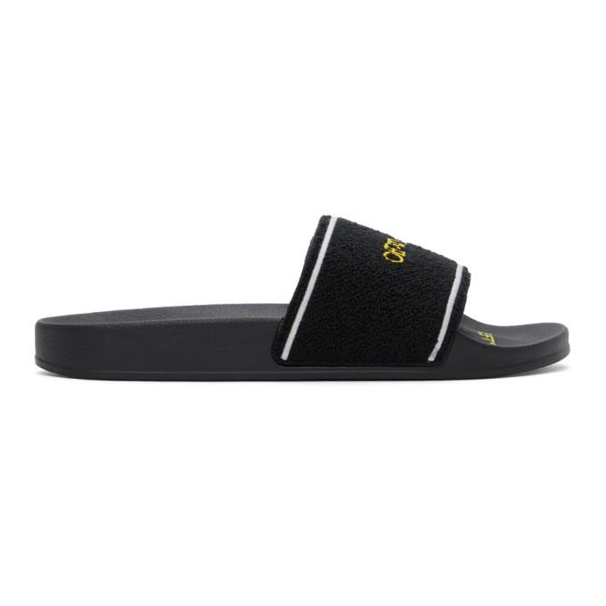 Off-White Black Towel Slides