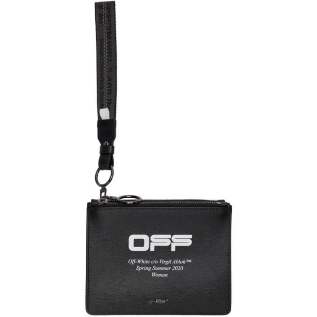 Off-White Black Wavy Logo Pouch
