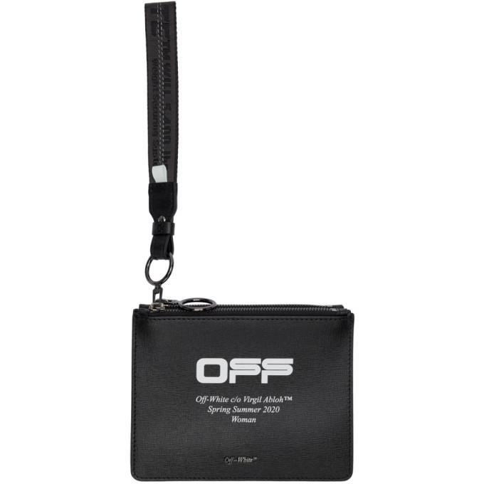 Off-White Black Wavy Logo Pouch