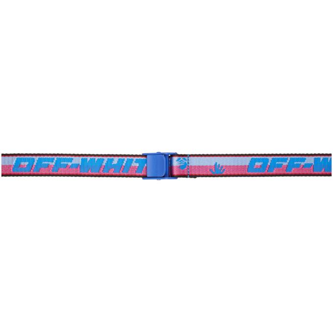 Off-White Blue and Pink Mini 2.0 Industrial Belt