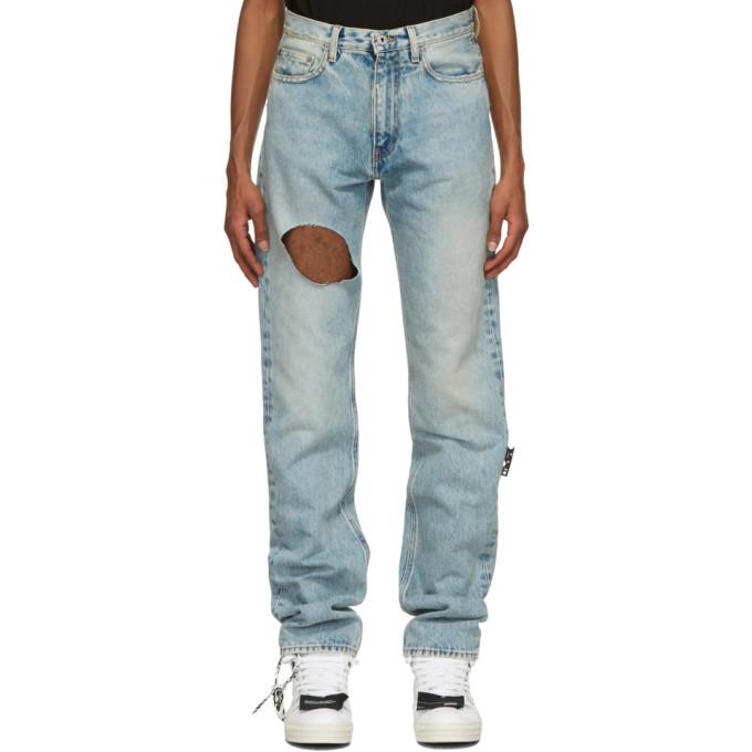 Off-White Blue Slim Meteor Joseph Jeans
