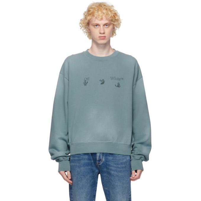 Off-White Blue Vintage Logo Sweatshirt