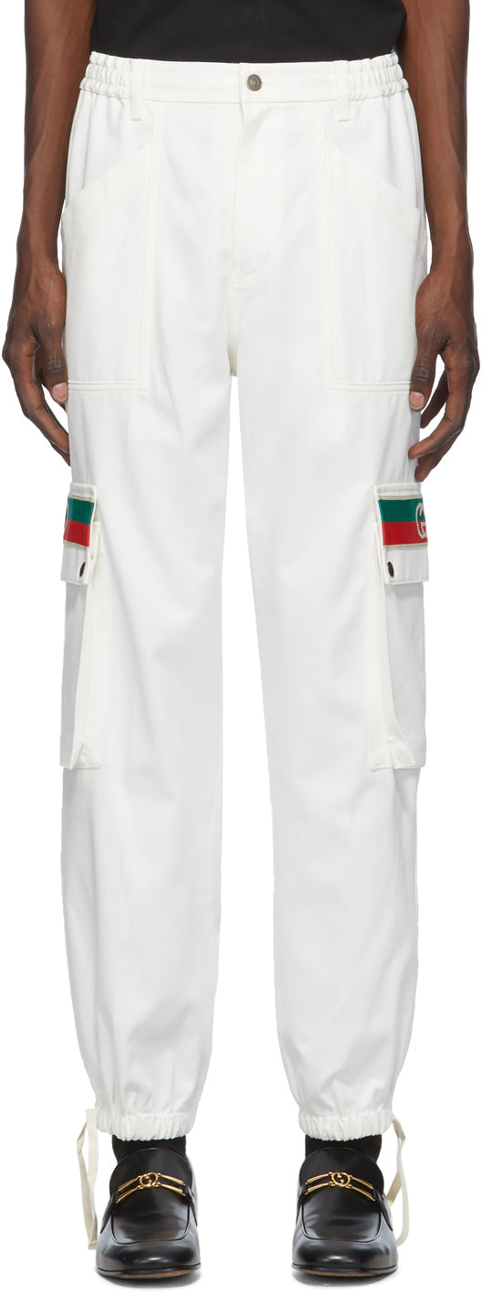 Gucci Off-White Canvas Cargo Pants – BlackSkinny