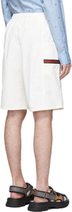Gucci Off-White Canvas Swim Shorts