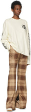 Rhude Off-White Classic Checkers Long Sleeve T-Shirt