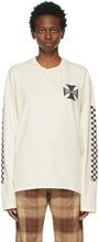 Rhude Off-White Classic Checkers Long Sleeve T-Shirt - T-shirt à manches longues à manches longues rhédiques - Rhude Off-White Classic Checkers 긴 소매 티셔츠