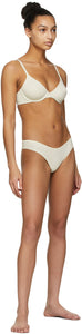 SKIMS Off-White Cotton Dipped Thong