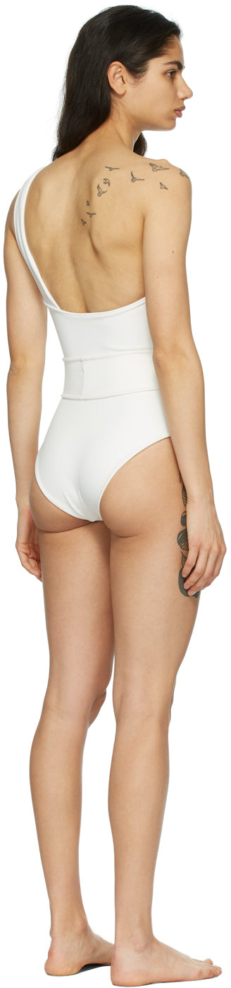 Haight Off-White Crepe Maria One-Piece Swimsuit