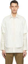 Deveaux New York Off-White Crinkle Duncan Shirt - Deveaux New York Shirt Duncan Crinkin blanc cassé - Deveaux 뉴욕 오프 화이트 Crinkle Duncan Shirt.