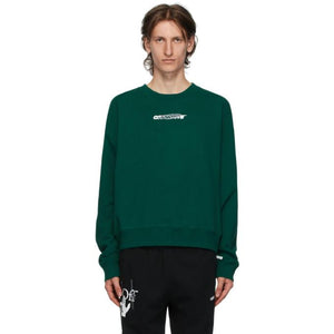 Off-White Green and White Hand Painters Sweatshirt