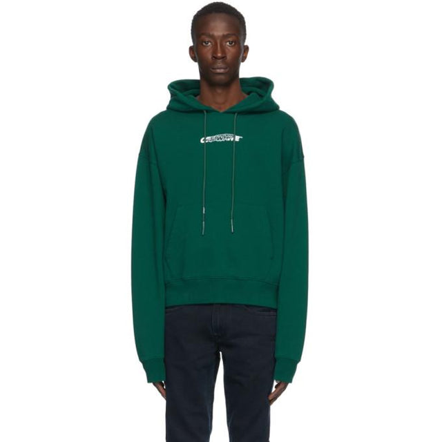 Off-White Green Hand Painters Hoodie