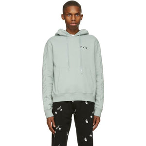 Off-White Green Slim Diagonal Hoodie