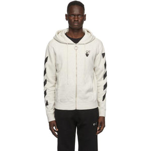 Off-White Grey Agreement Slim Zip Hoodie