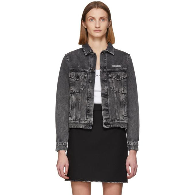 Off-White Grey Denim Washed Jacket