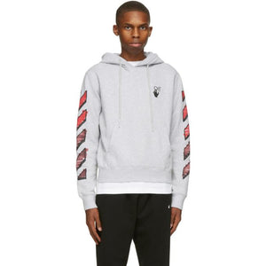 Off-White Grey Slim Marker Hoodie