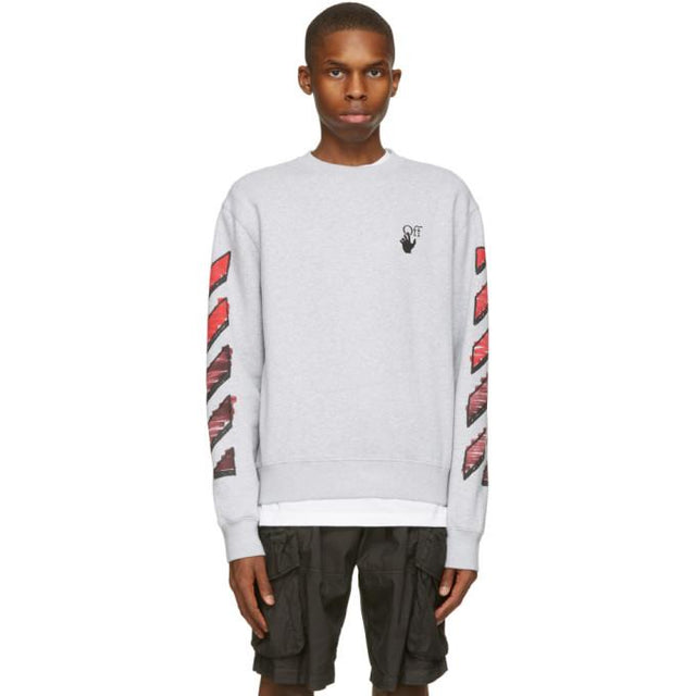 Off-White Grey Slim Marker Sweatshirt