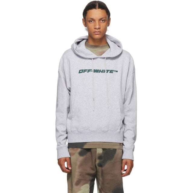 Off-White Grey Trellis Worker Hoodie