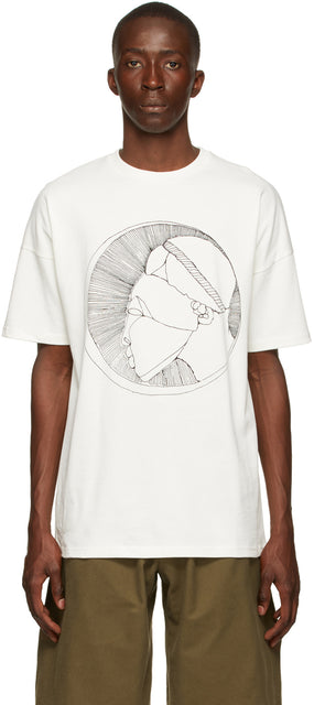 Labrum Off-White Mende Head T-Shirt - T-shirt de tête de mende de labrum blanc cassé - Labrum Off-White Mende Head T 셔츠