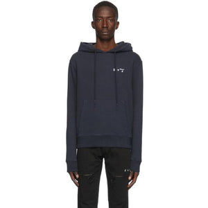 Off-White Navy New Logo Slim Hoodie