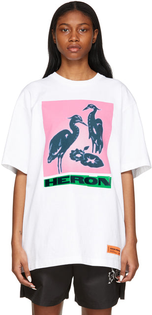 Heron Preston Off-White Nightshift T-Shirt - T-shirt T-shirt Nightshift Heron Preston Off-White - 헤론 프레스톤 오프 화이트 나이트 시프트 티셔츠