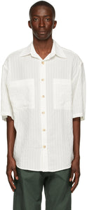 Labrum Off-White Oversized Lumley Short Sleeve Shirt - Chemise à manches courtes surdimensionnées surdimensionnées en labrum - Labrum Off-White 대형 루마 짧은 소매 셔츠