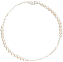 WWW.WILLSHOTT Off-White Pearl Alternating Necklace - Www.willshott Collier alternatif de perles blanc cassé - www.willshott 오프 화이트 진주 교대 목걸이