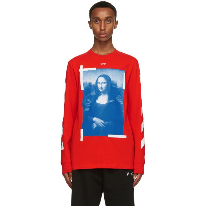 Off-White Red and Blue Mona Lisa Long – BlackSkinny