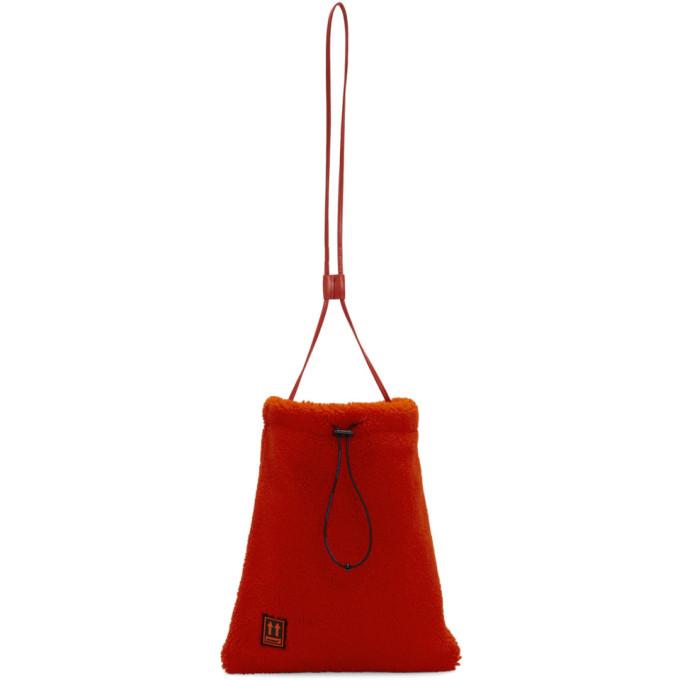 Off-White Red Sherpa Shoelace Pouch