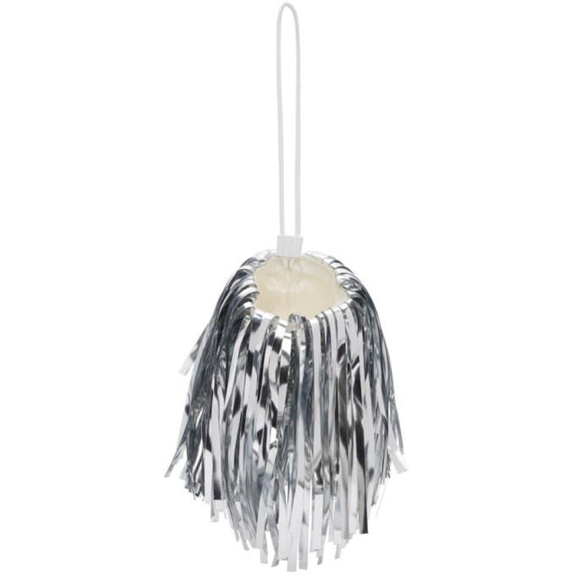 Off-White Silver Mini Fringe Pompom Pouch