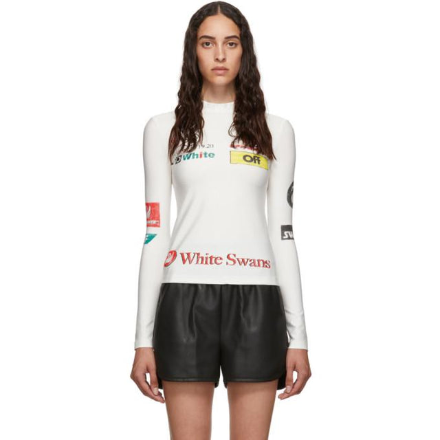Off-White SSENSE Exclusive White Multilogo Sporty Top