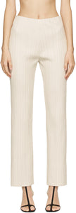 Nanushka Off-White Vegan Leather Char Trousers