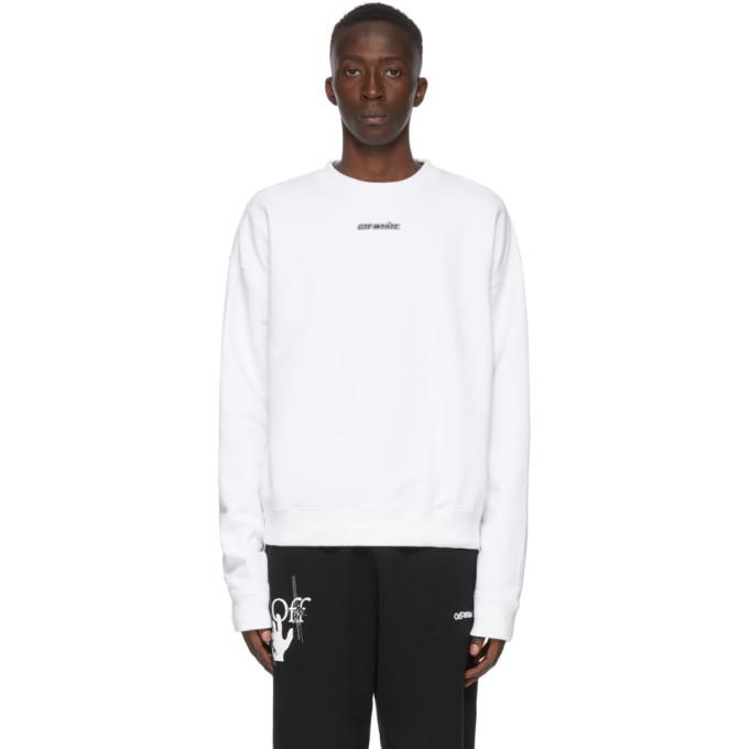 Off-White White and Blue Marker Arrows Sweatshirt