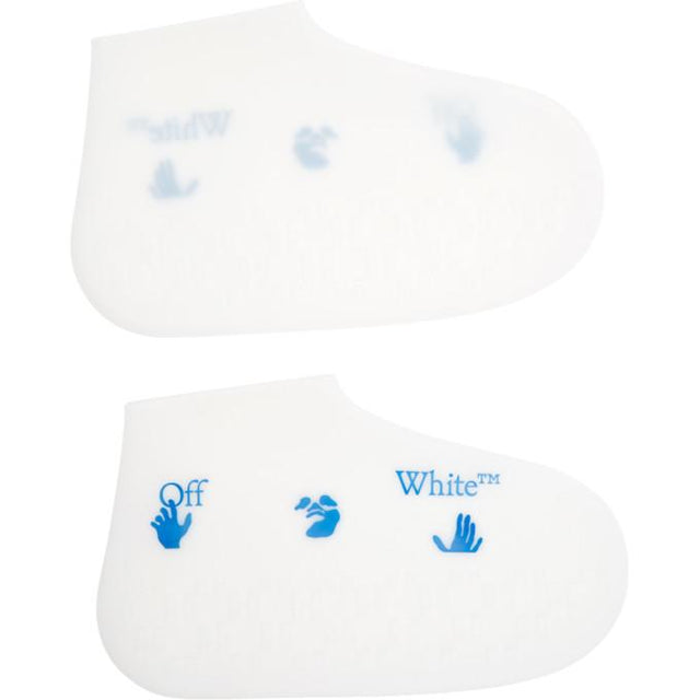 Off-White White and Blue Shoe Covers