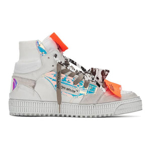 Off-White White and Orange Off Court 3.0 High-Top Sneakers