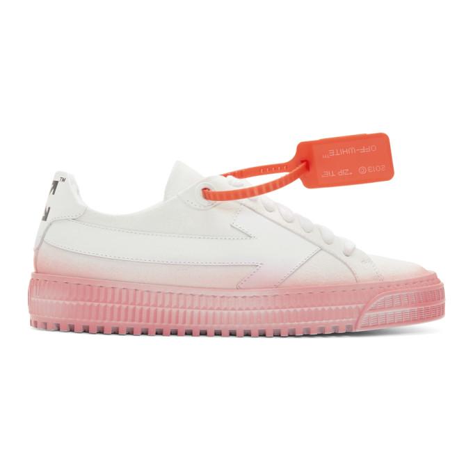 Off-White White and Pink Degrade Arrows Sneakers