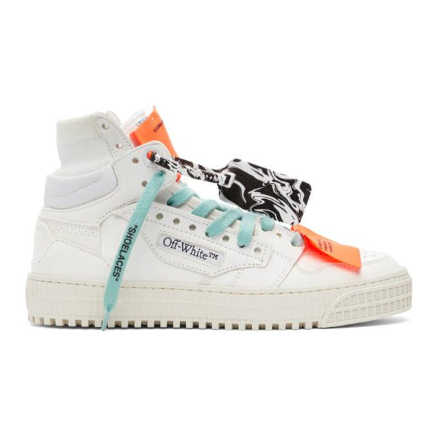 Off-White White and Purple Off Court 3.0 High-Top Sneakers