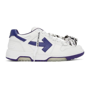 Off-White White and Purple Out Of Office Sneakers