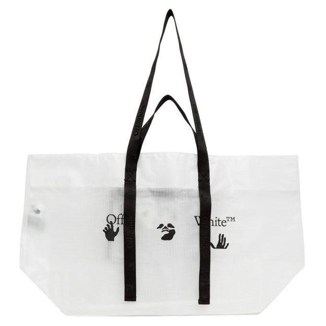 Off-White White PVC Logo Tote