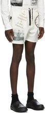 TAKAHIROMIYASHITA TheSoloist. Off-White Wool Pyjama Shorts